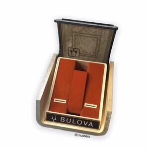 Vintage Bulova Original Plastic Watch Display Storage Box Case